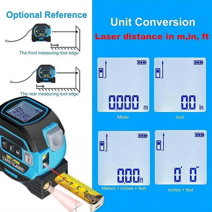 3-In-1 Laser Tape Measure 40/60M Meters Infrared