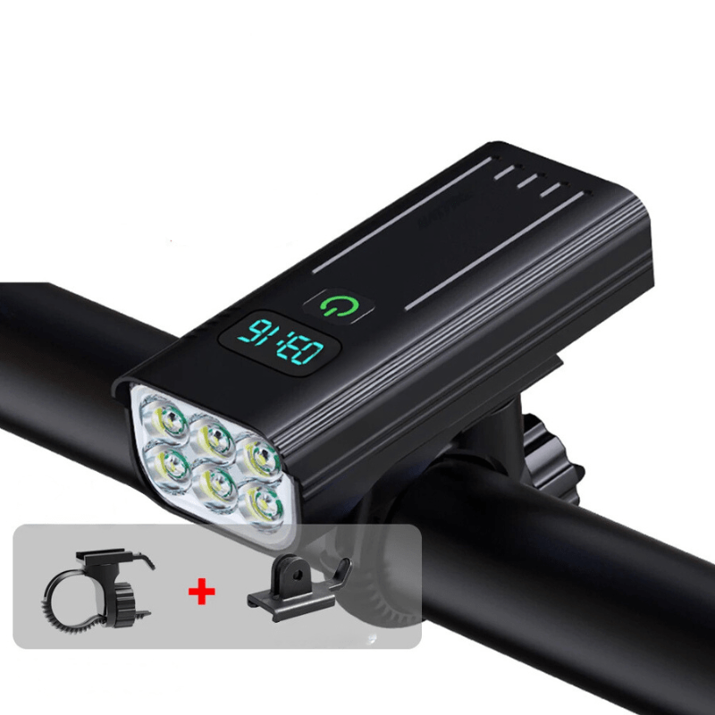5000 Lumen USB-C Rechargeable Bike Light – Ultra Bright 12 LED Bicycle Headlight for Mountain & Road Bikes