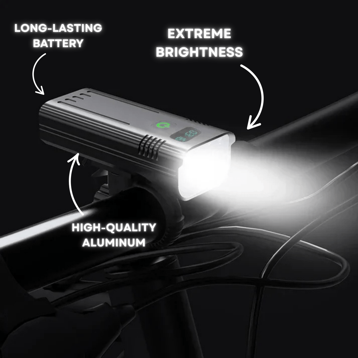 5000 Lumen USB-C Rechargeable Bike Light – Ultra Bright 12 LED Bicycle Headlight for Mountain & Road Bikes