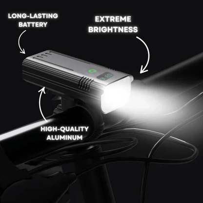 5000 Lumen USB-C Rechargeable Bike Light – Ultra Bright 12 LED Bicycle Headlight for Mountain & Road Bikes