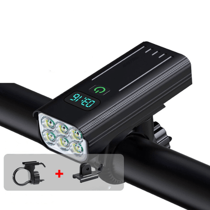 5000 Lumen USB-C Rechargeable Bike Light – Ultra Bright 12 LED Bicycle Headlight for Mountain & Road Bikes