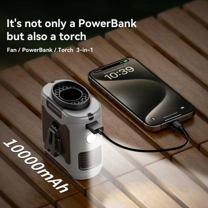 10000mAh Outdoor Portable Waist Fan