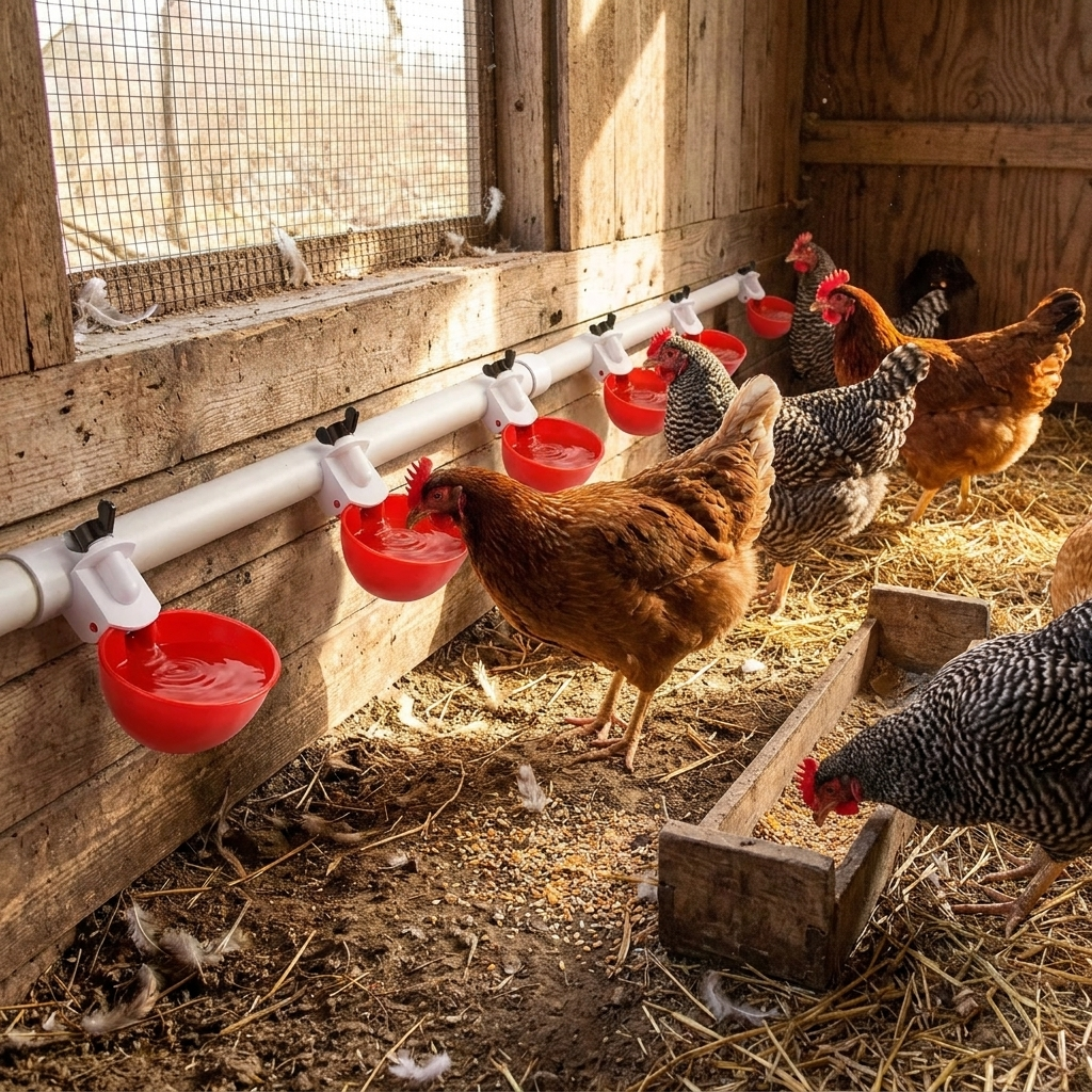 10 Pcs Chicken Waterer lifestyle