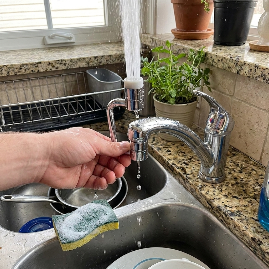 1080 Rotating Universal Faucet Extender lifestyle