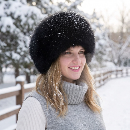 100% Natural Fox Fur Hat