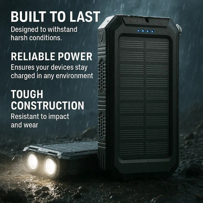 500000mAh Solar Power Bank Portable Charger – Waterproof Fast Charging Battery Pack for iPhone, Samsung & Android