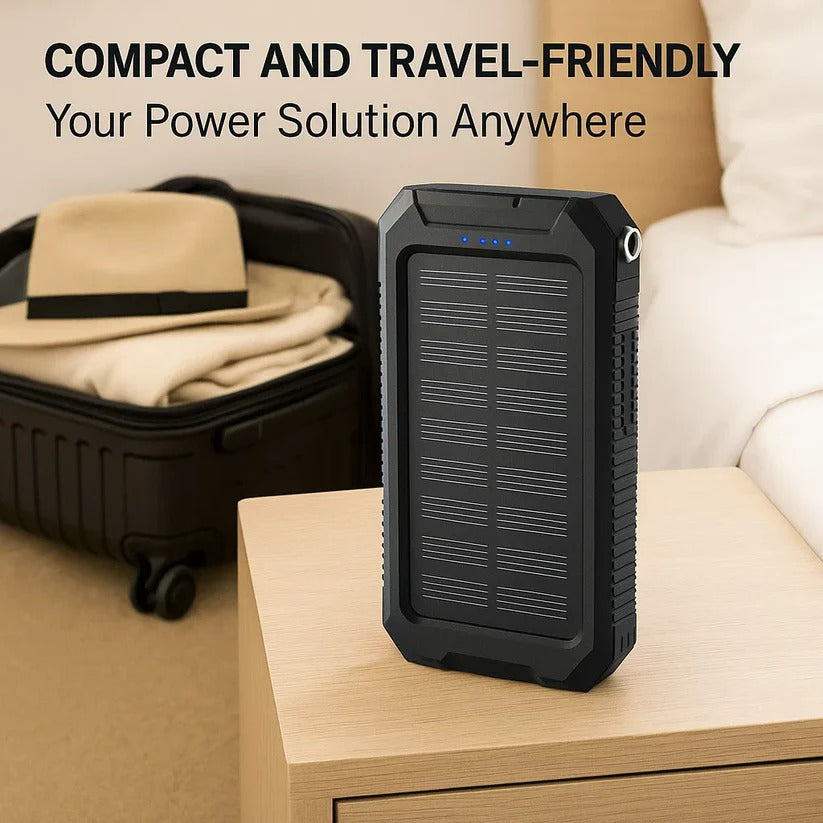 500000mAh Solar Power Bank Portable Charger – Waterproof Fast Charging Battery Pack for iPhone, Samsung & Android
