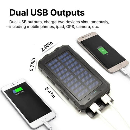 500000mAh Solar Power Bank Portable Charger – Waterproof Fast Charging Battery Pack for iPhone, Samsung & Android