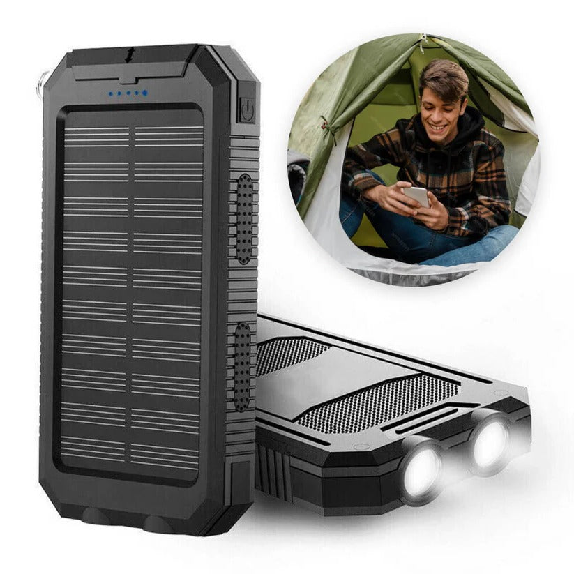 500000mAh Solar Power Bank Portable Charger – Waterproof Fast Charging Battery Pack for iPhone, Samsung & Android