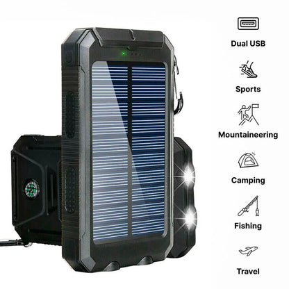 500000mAh Solar Power Bank Portable Charger – Waterproof Fast Charging Battery Pack for iPhone, Samsung & Android