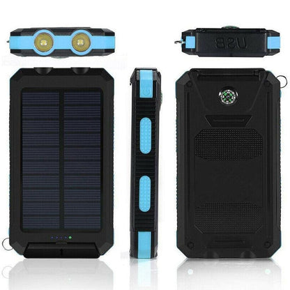500000mAh Solar Power Bank Portable Charger – Waterproof Fast Charging Battery Pack for iPhone, Samsung & Android