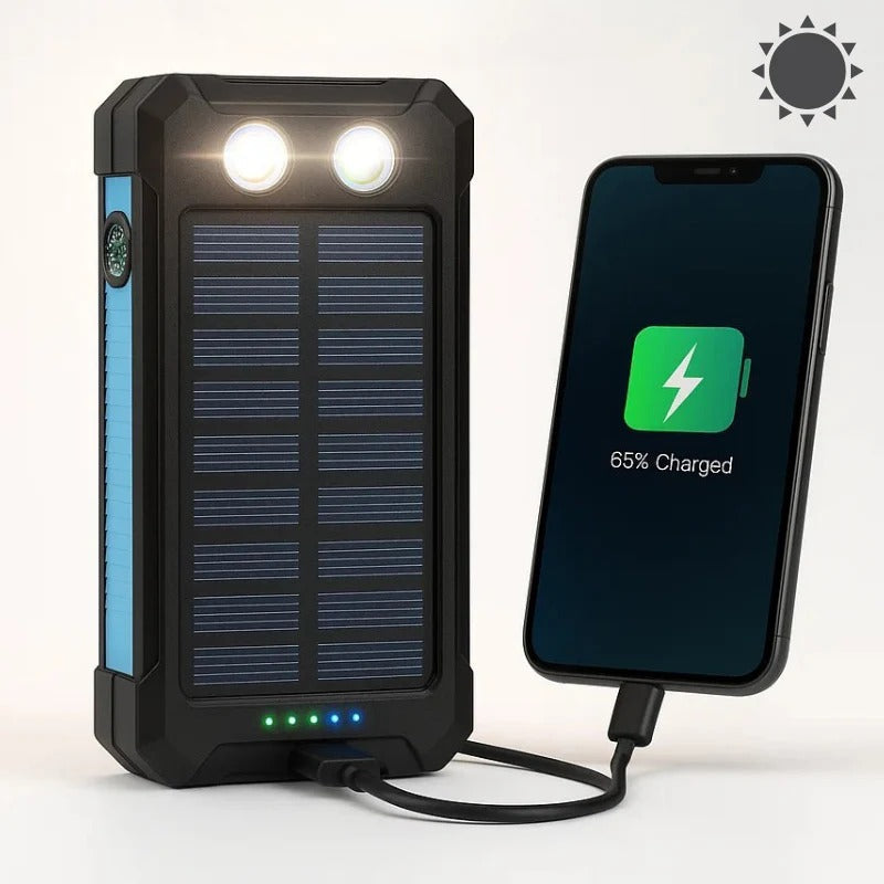 500000mAh Solar Power Bank Portable Charger – Waterproof Fast Charging Battery Pack for iPhone, Samsung & Android