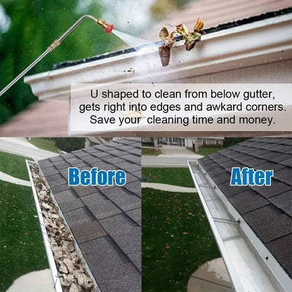 4000 PSI Telescoping High Pressure Power Washer Extension Wands For Gutter & Roof Drainage & Walls Cleaning